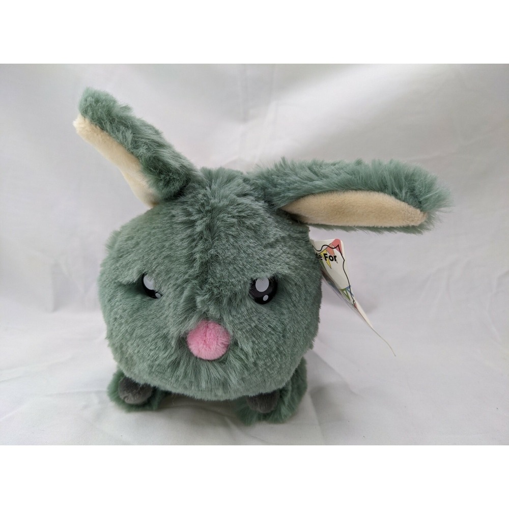 Ideal Toys Direct Rabbit‎ Plush Bunny 6 Inch Gray Green Stuffed Animal Toy